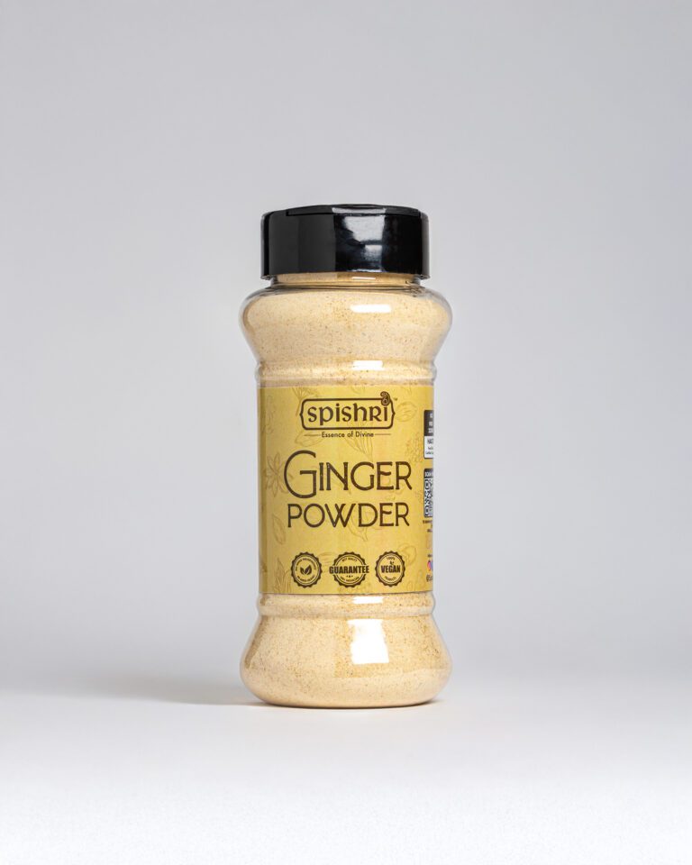 Spishri Ginger Powder – Earthy, warm spice powder for teas, sweets, and clean satvik cooking.