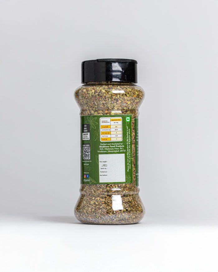 Spishri Oregano – Dried oregano leaves for enhancing pizza, pasta & herbal satvik meals.
