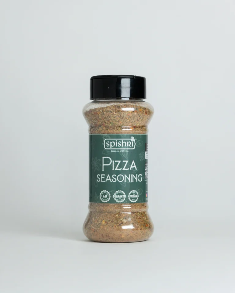 Spishri Pizza Seasoning – Italian-style herb blend for homemade pizza, snacks & satvik cooking.