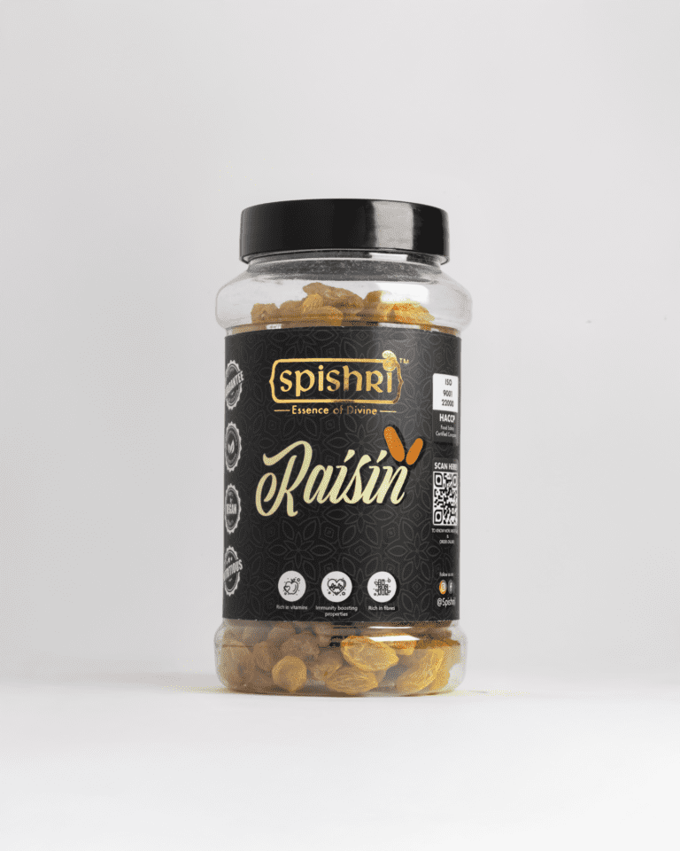 Spishri Premium Raisins – Sun-dried, unpolished raisins for satvik desserts, energy snacks, and clean eating. DIWALI GIFT