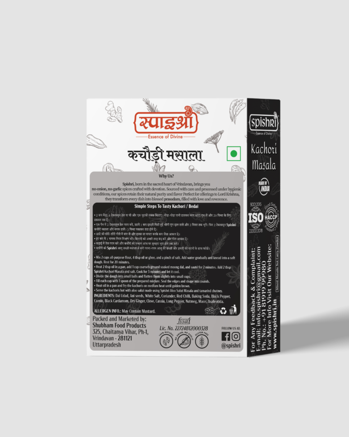 Spishri Kachori Masala – premium Satvik spice