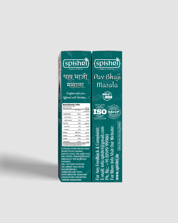 Spishri Pav Bhaji Masala – premium Satvik spice
