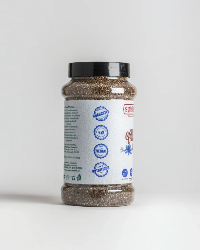 Spishri Chia Seeds – Unprocessed superfood ideal for puddings, smoothies, detox drinks & satvik diets.