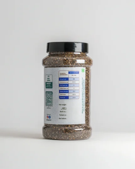 Spishri Chia Seeds – Unprocessed superfood ideal for puddings, smoothies, detox drinks & satvik diets.