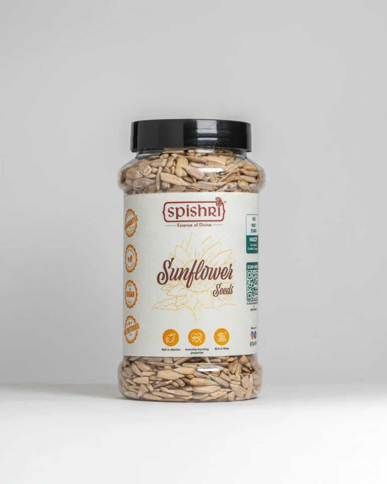 Spishri Sunflower Seeds – Light and nutty seeds rich in vitamin E for snacks, sweets, and satvik balance.