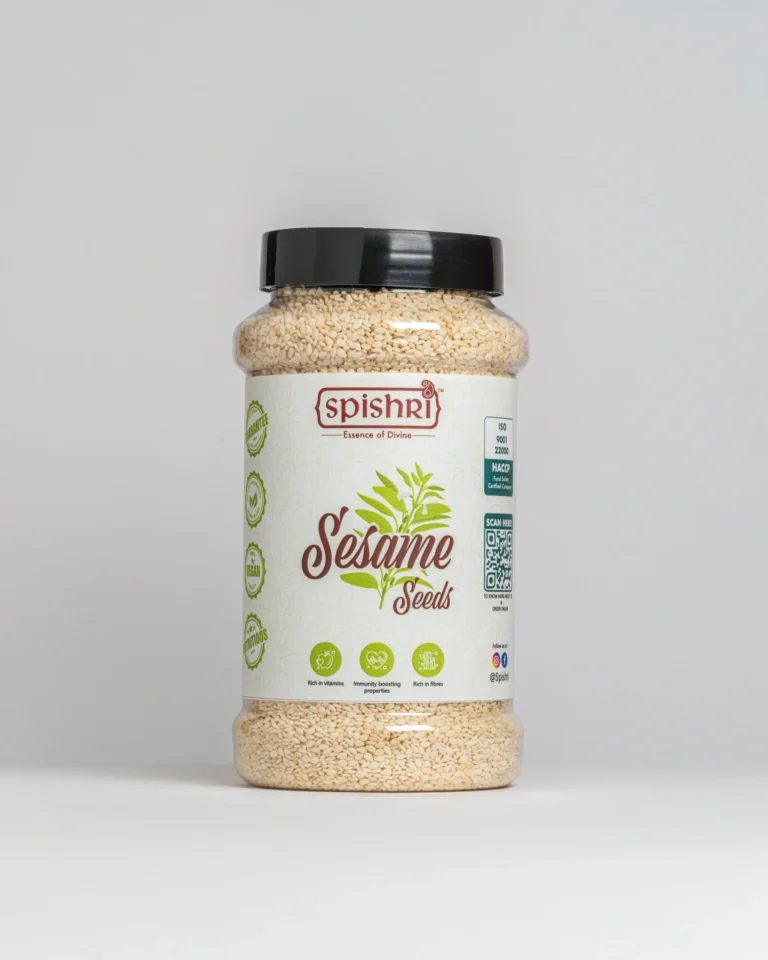 Spishri White Til – Safed sesame seeds for til ladoos, sweets, and satvik winter recipes.