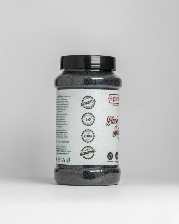 Spishri Black til Sesame Seeds – Nutrient-rich til seeds ideal for ladoos, spice blends, and traditional satvik winter recipes.