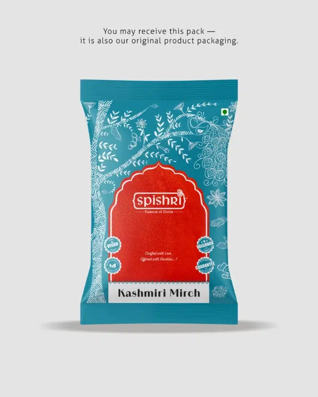 Spishri Kashmiri Mirch – Mild and Vibrant Red Chilli Powder for Rich Color and Aroma in Indian Cooking