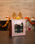 Best Diwali gift hamper under 1000 – Spishri Premium Dry Fruits Gift Pack with Almonds, Cashews, Pistachios, and Raisins in elegant blue floral box, perfect for festive gifting.
