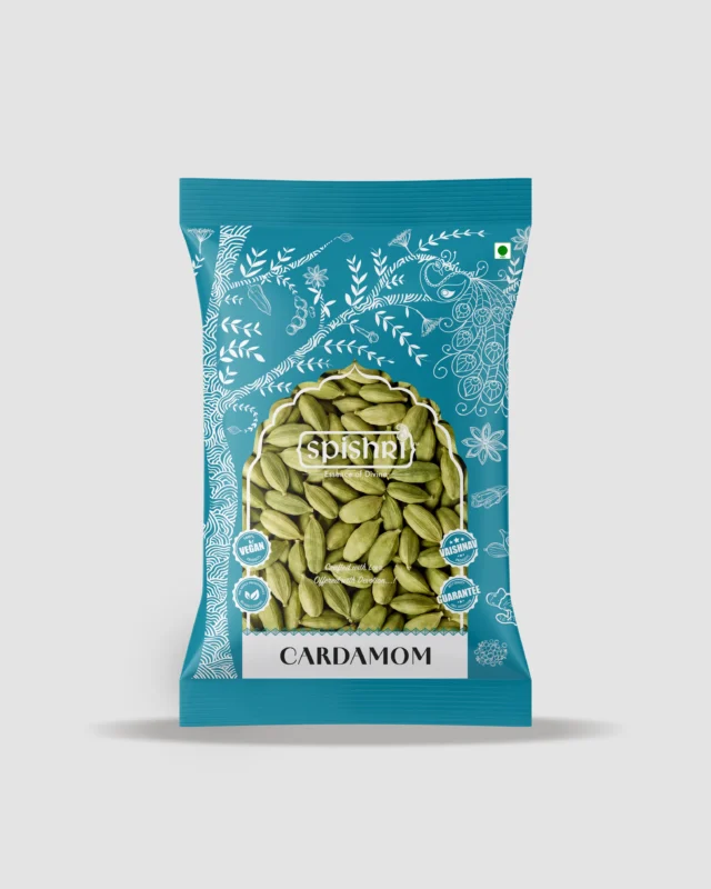 Buy Spishri Premium Green Cardamom online. Fresh, aromatic chhoti elaichi with rich natural oils for sweets, tea, and authentic Indian cooking.