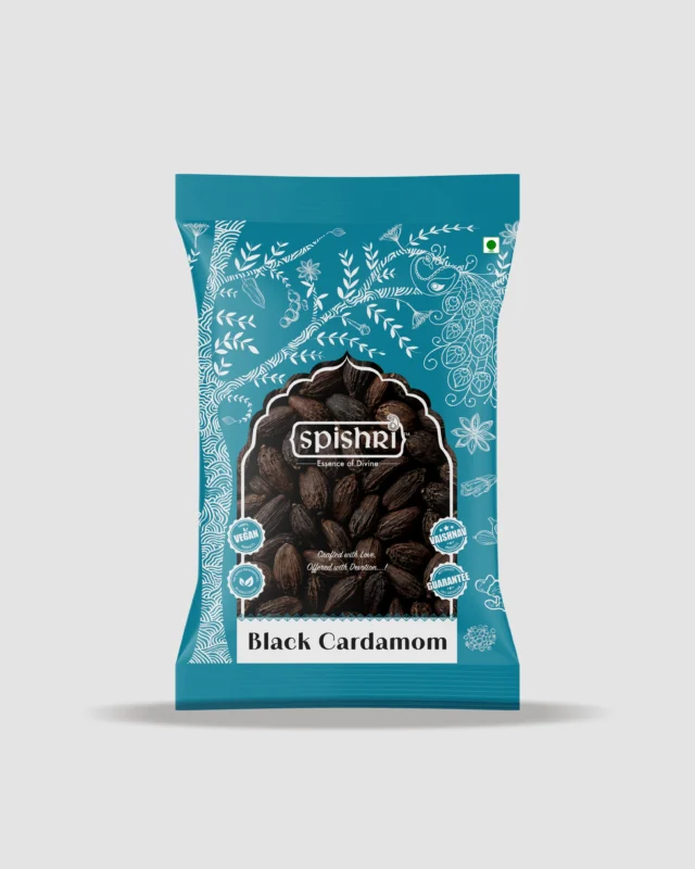 Buy Spishri Premium Black Cardamom (Badi Elaichi) online. Bold, smoky, and aromatic pods for authentic Indian cooking and rich spice blends.