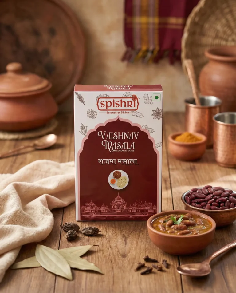 Buy Spishri Rajmah Masala – premium, Satvik, and flavorful. Enhance your meals with our pure and powerful Rajmah Masala, perfect for Indian cooking.