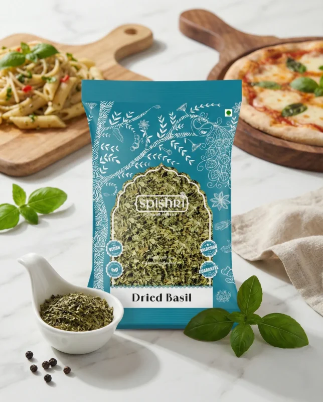 Spishri Authentic Basil 30g premium dried basil herb
