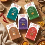 Spishri Flavours of India Combo Pack with Pav Bhaji, Shahi Paneer, Kadhai Paneer, Sambhar and Chana Masala Satvik spices without onion garlic