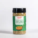 Spishri without onion garlic oregano seasoning jar on a plain white background dry herbs