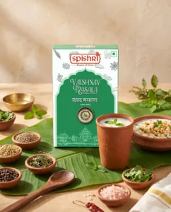 Buy Spishri Premium Raita Masala for flavorful raita, chaas and buttermilk. No onion, no garlic spice blend made for authentic satvik cooking.